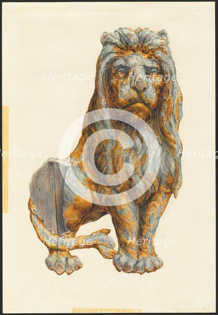 Lion, c. 1939. Creator: Katharine Merrill.
