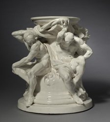 Titans, Support for a Vase, c. 1877. Creator: Auguste Rodin (French, 1840-1917); Albert-Ernest Carrier-Belleuse (French, 1824-1887), probably by.