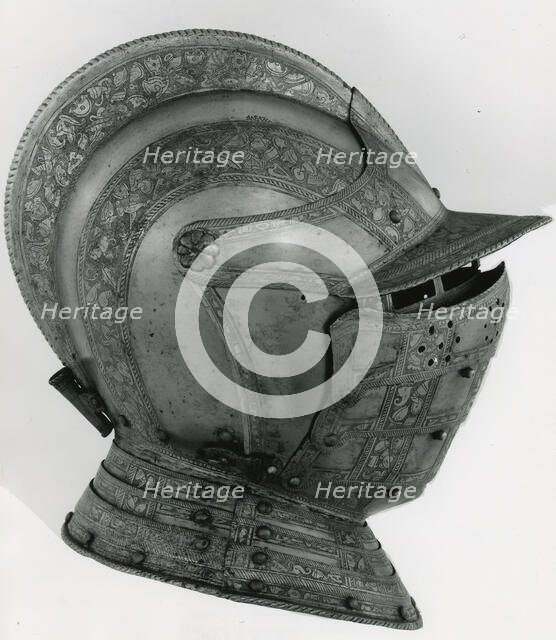 Close Helmet of Three-Quarter Armor, , c. 1575. Creator: Unknown.