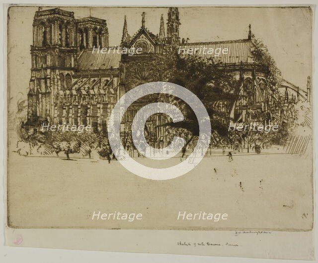 Notre Dame, Paris, 1900. Creator: Donald Shaw MacLaughlan.