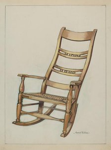 Colonial Rocking Chair, c. 1937. Creator: Florence Truelson.