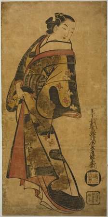 Standing Courtesan, c. 1715. Creator: Dohan Kaigetsudo.