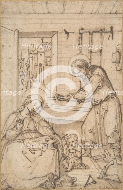 The Childhood of Christ, in the carpenter's shop, 1534-93. Creator: Attributed to Hans Bol.