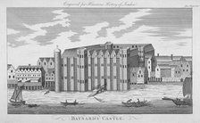 View of Baynard's Castle with boats on the River Thames, City of London, 1775. Artist: Anon