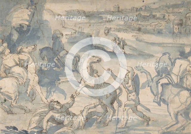 The Conversion of St. Paul, 16th century. Creator: Melchior Bocksberger.