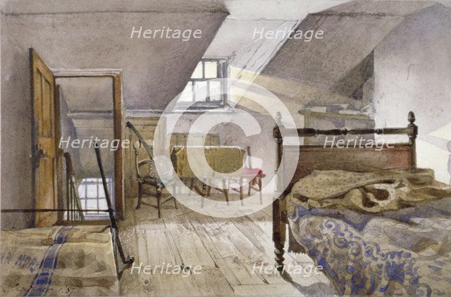 Interior view of Marshalsea Prison, Borough High Street, Southwark, London, 1887. Artist: John Crowther