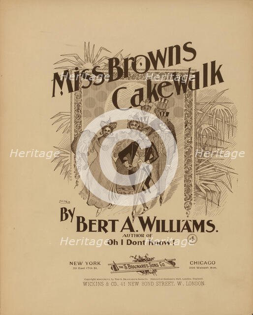 'Miss Brown's cake-walk', 1896. Creator: DeKalb.