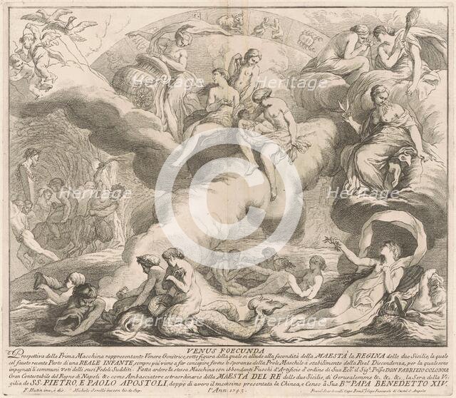The Prima Macchina for the Chinea of 1743: Venus Genetrix, 1743. Creator: M Sorello.