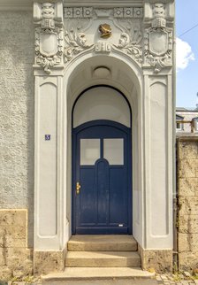 Door, Jugendstil Villa, Hegelstrasse 5, Weimar, Germany, 2018. Artist: Alan John Ainsworth.
