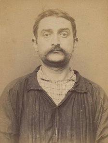 Delesderrier. Louis. 34 ans, né le 2/3/60 à Paris Ille. Ciseleur. Anarchiste. 16/3/94., 1894. Creator: Alphonse Bertillon.