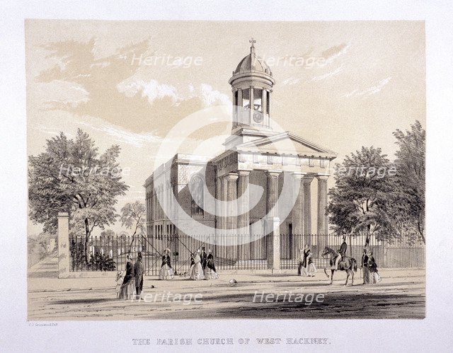 St James, West Hackney, Stoke Newington Road, London, c1860.  Artist: Anon