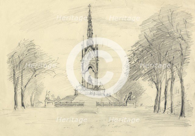 The Albert Memorial, Kensington Gardens, London, c1950. Creator: Shirley Markham.