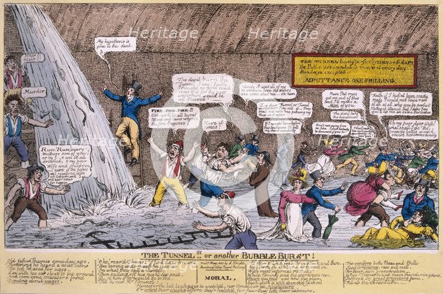 The Thames Tunnel, London, 1827. Artist: Samuel Knights