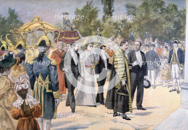The Lord Mayor of London visiting Bordeaux, France, 1895. Creator: F Meaulle.