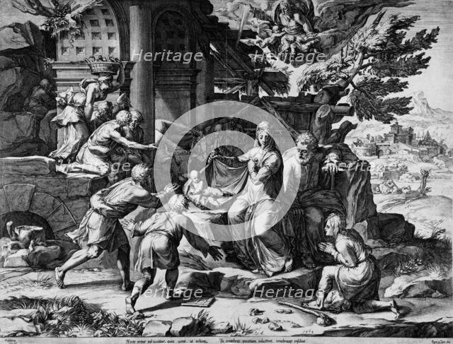 The Adoration of the Shepherds, 1569. Creator: Cornelis Cort.