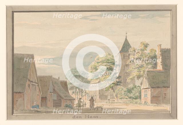 Village view of Den Ham in Overijssel, 1761. Creator: Anon.