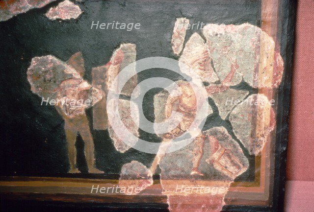 Roman wallpainting from a House at Colchester, England, c2nd-3rd century. Artist: Unknown.