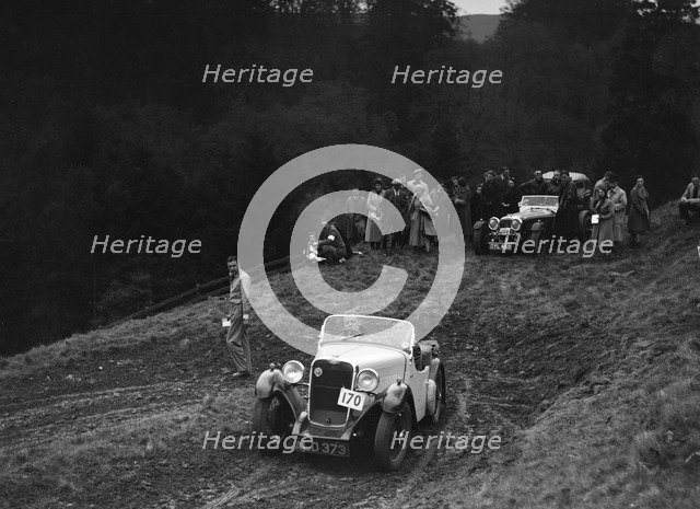 Singer of AC Challands competing in the MCC Edinburgh Trial, Roxburghshire, Scotland, 1938. Artist: Bill Brunell.