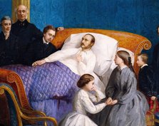 The last moments of HRH the Prince Consort, c1861. Creator: Le Port.