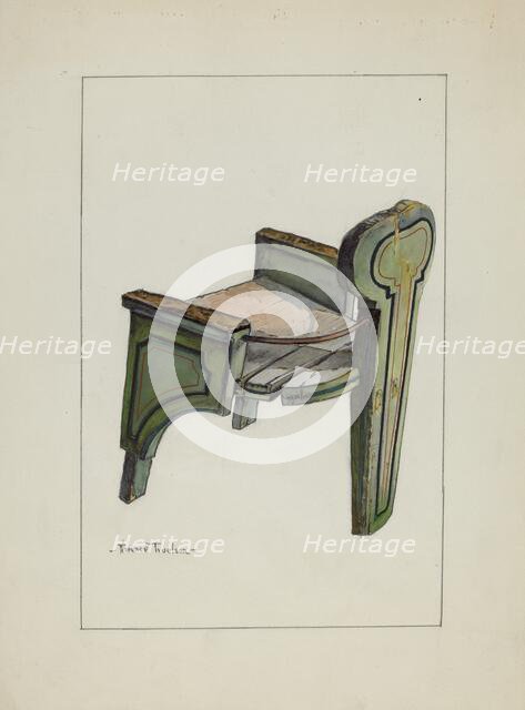 Sleigh Chair, c. 1937. Creator: Florence Truelson.