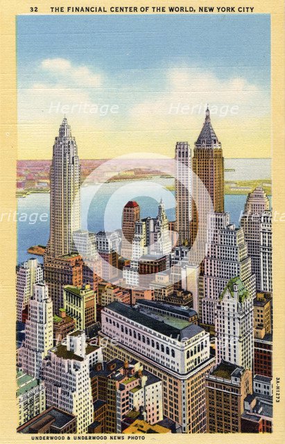 'The Financial Center of the World, New York City', 1933. Artist: Unknown