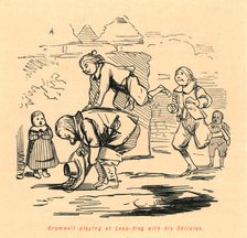 'Cromwell playing at Leap-frog with his Children', 1897. Creator: John Leech.