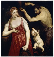 'Venus and Mars with Cupid', 1550s. Artist: Paris Bordone