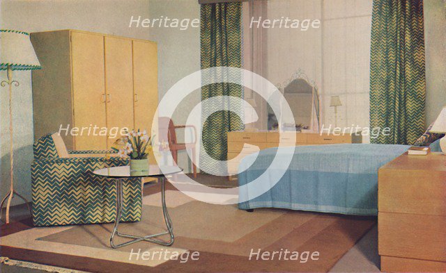 'A bedroom designed by Miss P. E. Humphries', 1936. Artist: Unknown.