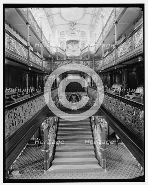 Grand salon, Str. City of Cleveland, Detroit & Cleveland Navigation Co., c1908. Creator: Unknown.