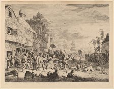 Village Festival, 1685. Creator: Cornelis Dusart.
