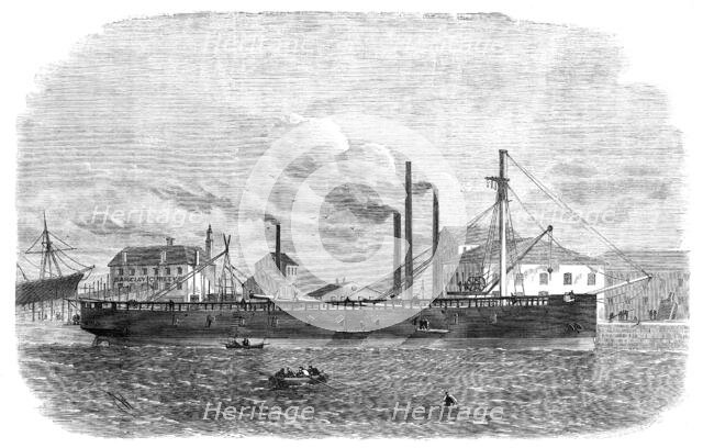 Armour-clad frigate built in the Clyde for the Danish government, 1864. Creator: Unknown.