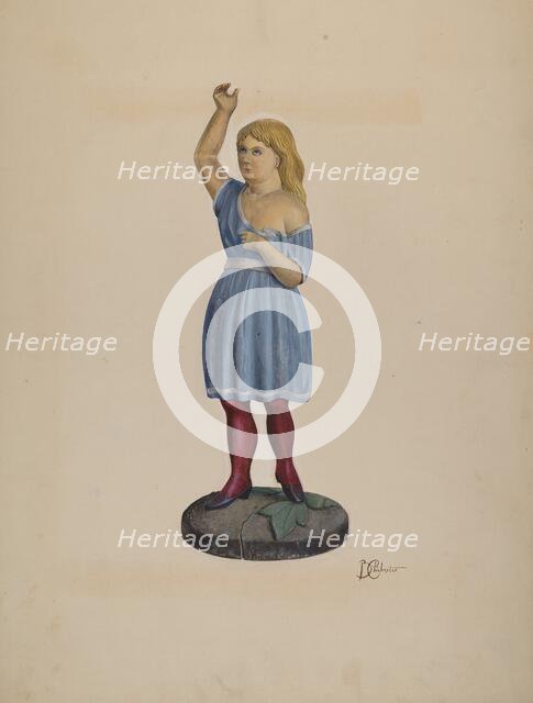 Shop Figure - Child, c. 1937. Creator: Beverly Chichester.