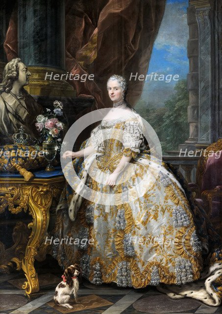 Portrait of Marie Leszczynska, Queen of France (1703-1768). Artist: Van Loo, Carle (1705-1765)