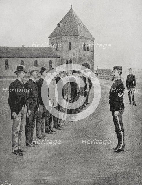 Spanish-American War: US war preparations following the sinking of the "Maine", 1898.  Creator: Unknown.