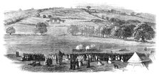 The new range of the Surrey Rifles, Peckham Rye: firing for the prizes at the 550 yards, 1861. Creator: Unknown.