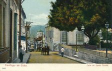 'Santiago de Cuba - Calle de Santo Tomas', c1910. Artist: Unknown.