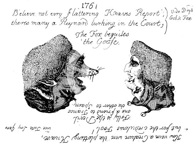 The Duke of Newcastle and Lord Holland, 1761 (c1905). Artist: Unknown