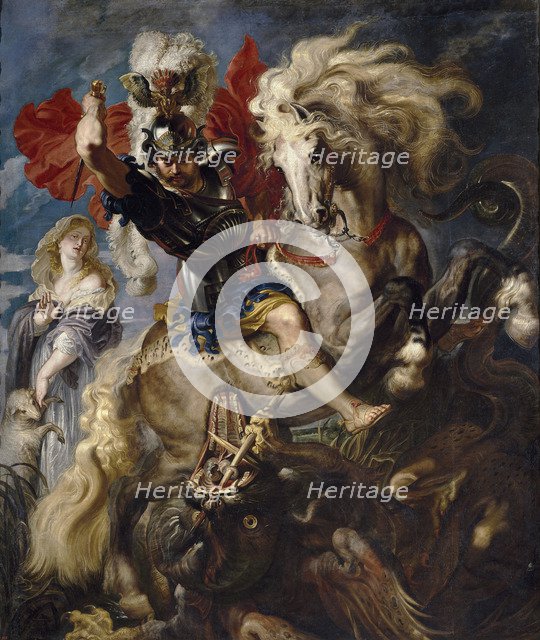 Saint George and the Dragon, 1606-1608. Artist: Rubens, Pieter Paul (1577-1640)
