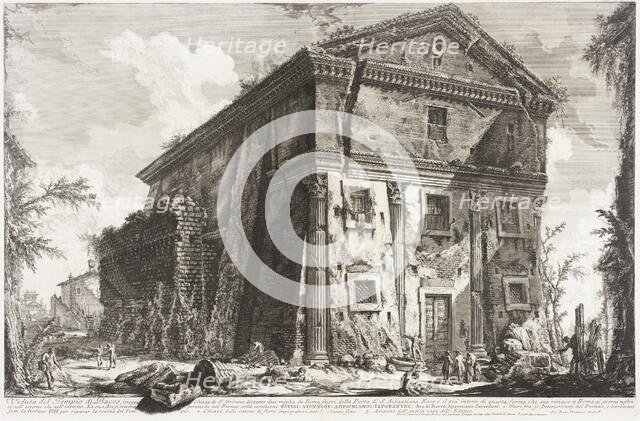View of the Temple of Bacchus, now the church of San Urbano, two miles..., between c1760 and c1778. Creator: Giovanni Battista Piranesi.