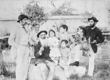 Pissarro Family group plus Alice Isaacson and Tommy Pissarro Creator: Unknown.