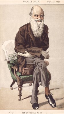 Cartoon of Charles Darwin, 1871. Artist: Unknown