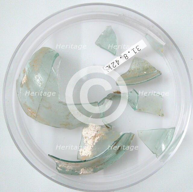 Glass Fragments, Coptic, 4th century. Creator: Unknown.