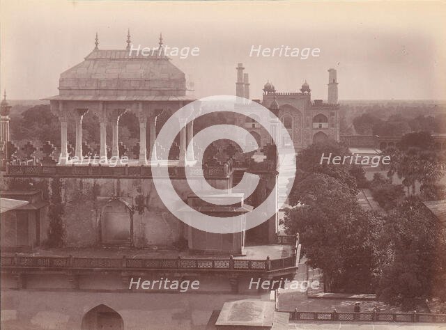 Akbar's Tomb and Gardens, Sikandra, India, 1860s-70s. Creator: Unknown.