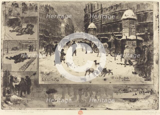 L'Hiver à Paris (Winter in Paris), 1879. Creator: Felix Hilaire Buhot.