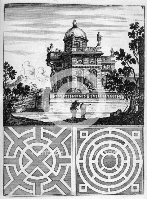 House and garden design, 1664. Artist: Georg Andreas Bockler