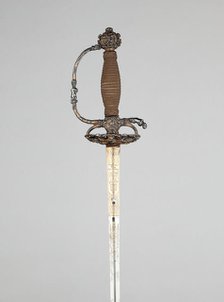 Composite Smallsword and Scabbard, Dutch, Hilt: c. 1650/60; blade: 1750/60. Creator: Unknown.