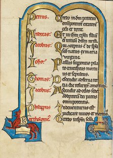 Decorated Text Page; Psalter, third quarter of 13th century. Creator: Unknown.