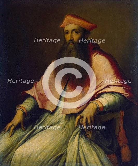Portrait of Cardinal Reginald Pole', 1540s. Creator: Piombo, Sebastiano, del (1485-1547).