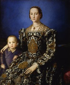 Portrait of Eleanor of Toledo with her son Giovanni, ca 1545. Artist: Bronzino, Agnolo (1503-1572)