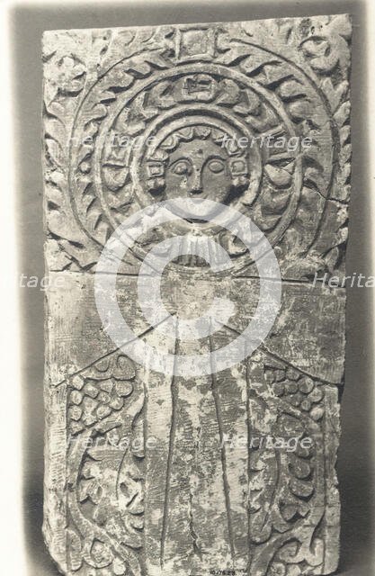 Funerary Stele with Ankh (Looped Cross) Featuring a Human Face, Egypt, 6th-7th century. Creator: Unknown.